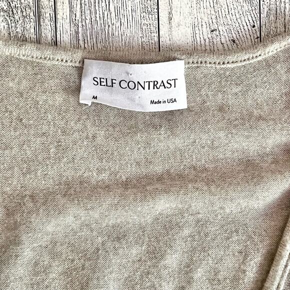 Anthropologie Self Contrast Soft Boho Knit Oversized Drapey Top Size Medium - Picture 7 of 7